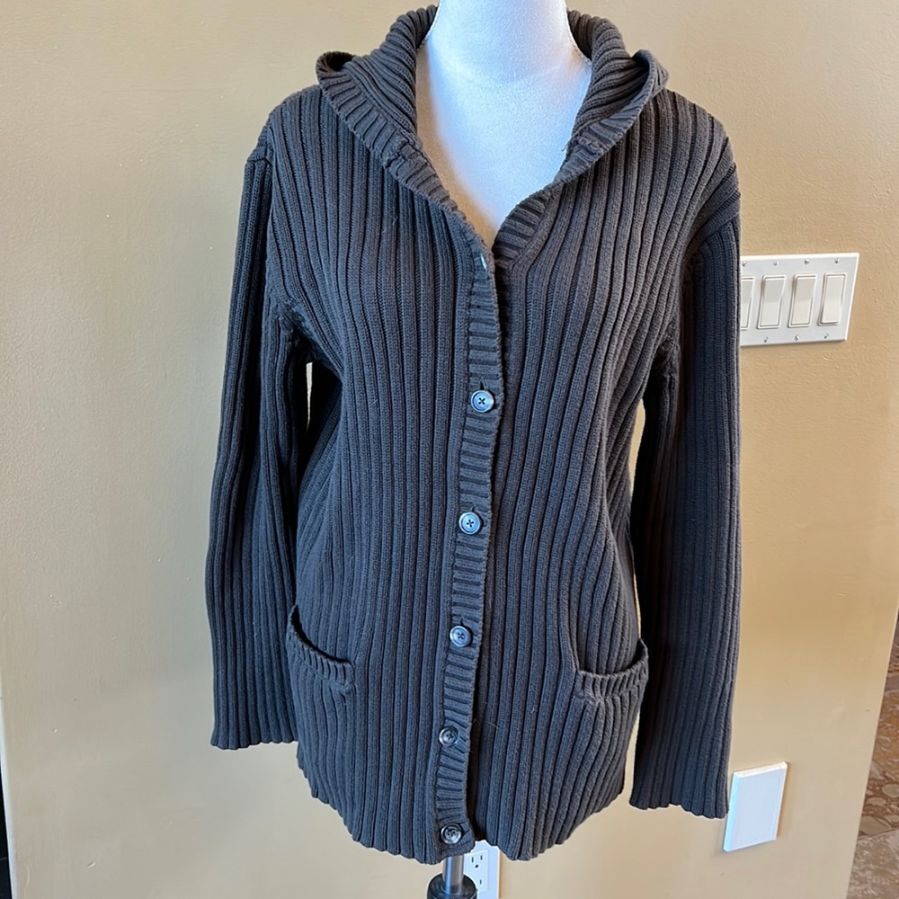 Ralph Lauren hooded button up sweater size XL